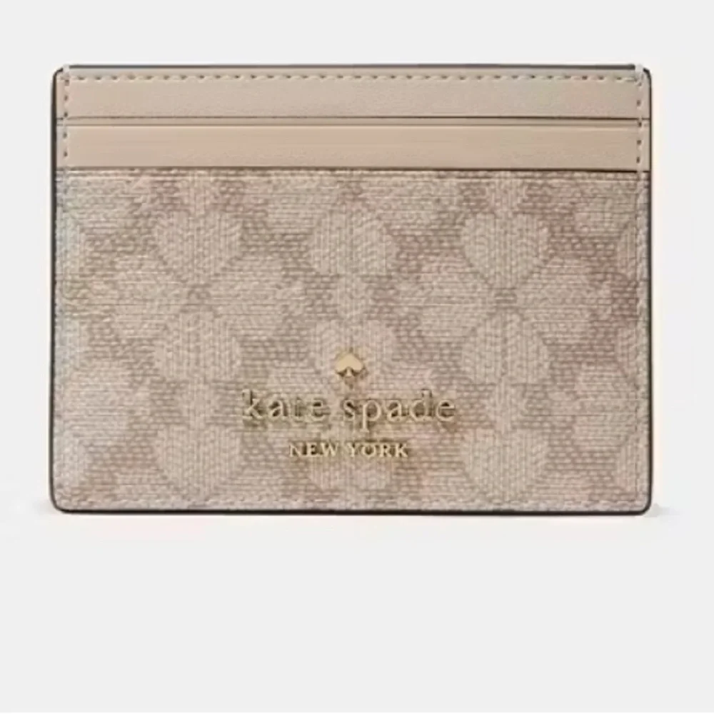 Kate Spade ♠️ Spade Flower Small Slim Card Holder NEW